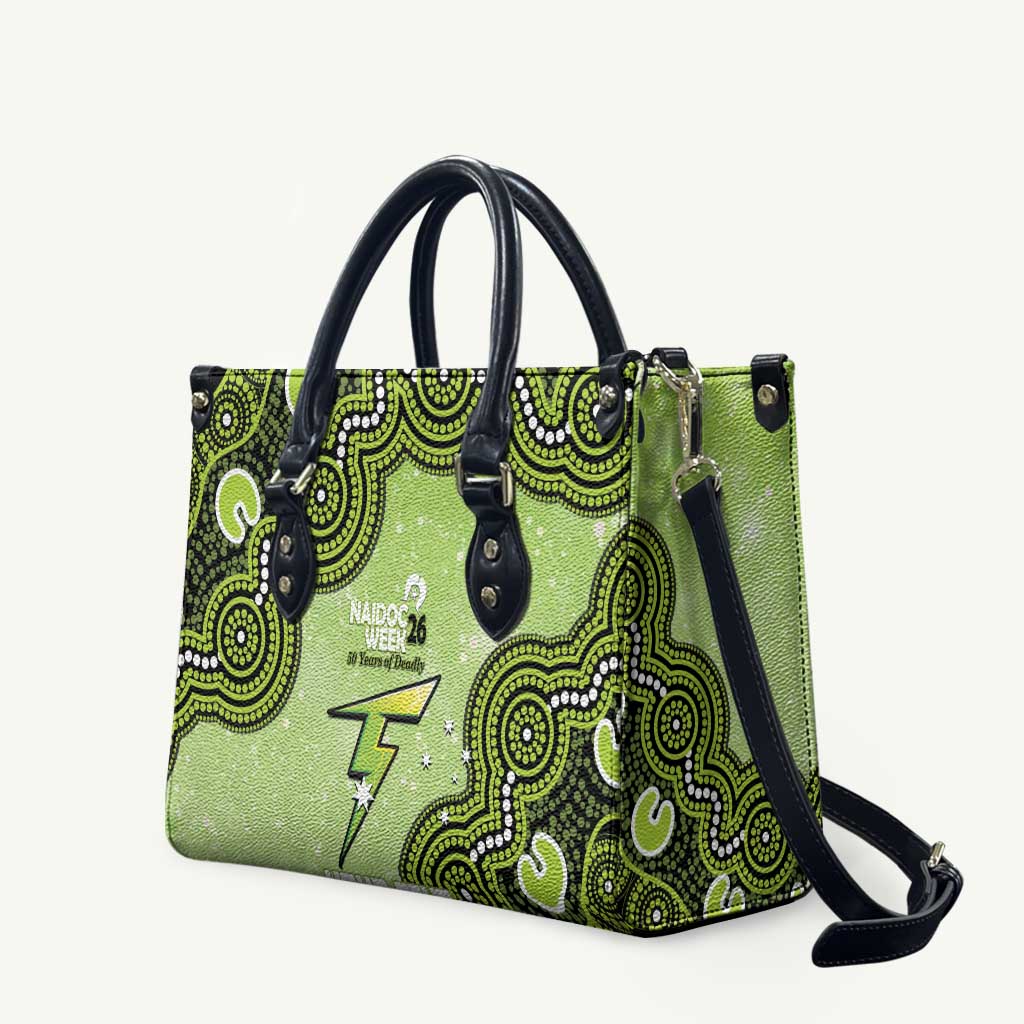 Sydney Thunder NAIDOC Week 2026 Custom Leather Bag 50 Years Deadly Indigenous Art Glitter Effect