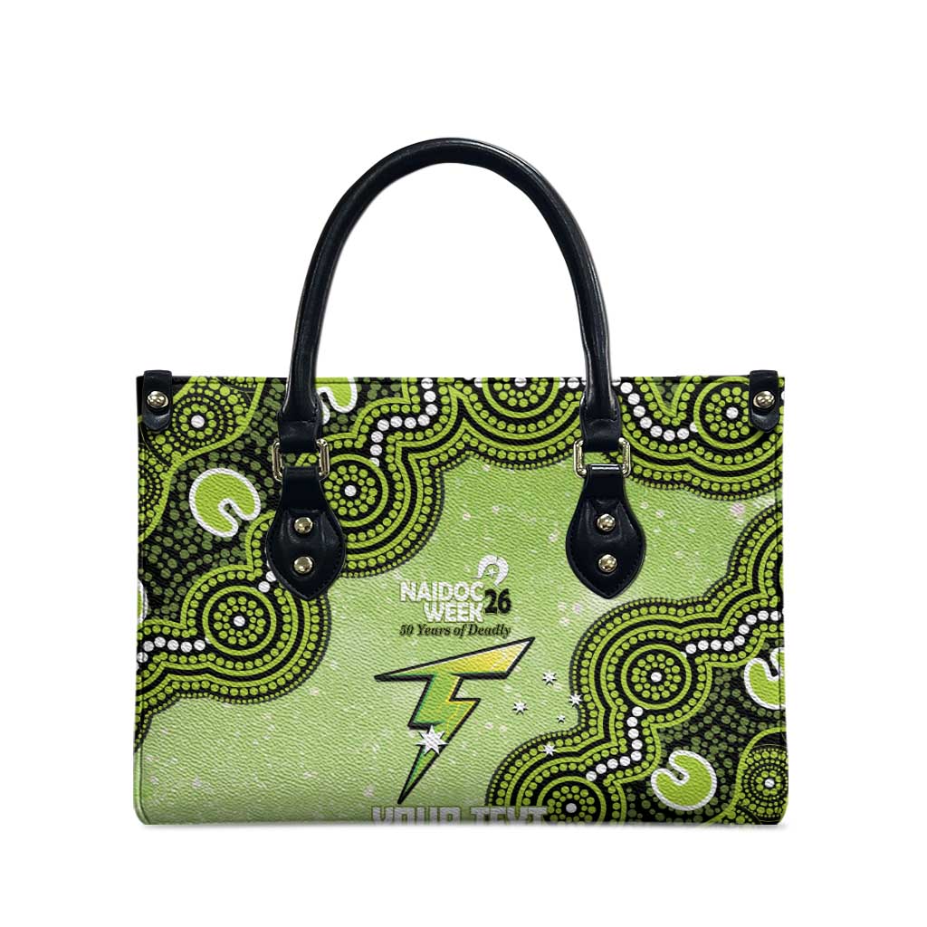 Sydney Thunder NAIDOC Week 2026 Custom Leather Bag 50 Years Deadly Indigenous Art Glitter Effect