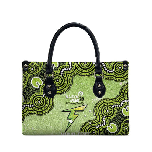 Sydney Thunder NAIDOC Week 2026 Custom Leather Bag 50 Years Deadly Indigenous Art Glitter Effect