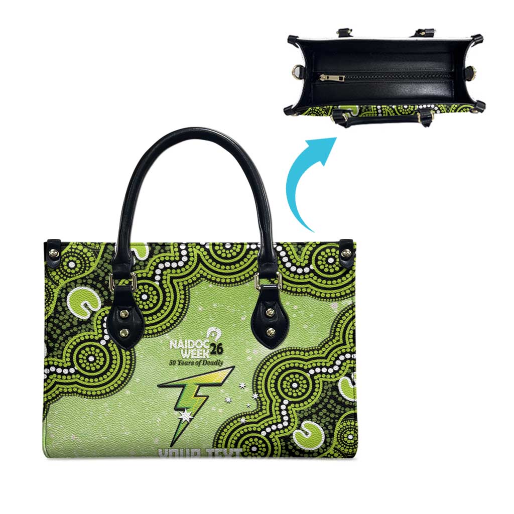 Sydney Thunder NAIDOC Week 2026 Custom Leather Bag 50 Years Deadly Indigenous Art Glitter Effect