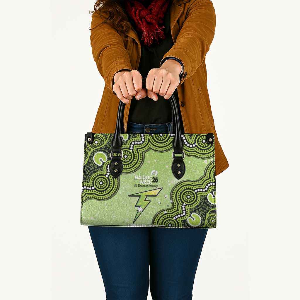 Sydney Thunder NAIDOC Week 2026 Custom Leather Bag 50 Years Deadly Indigenous Art Glitter Effect
