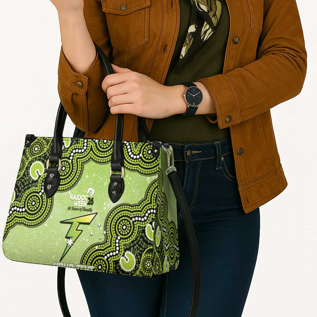 Sydney Thunder NAIDOC Week 2026 Custom Leather Bag 50 Years Deadly Indigenous Art Glitter Effect