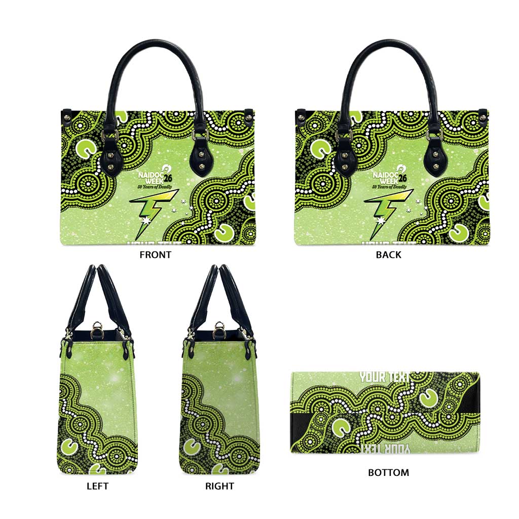 Sydney Thunder NAIDOC Week 2026 Custom Leather Bag 50 Years Deadly Indigenous Art Glitter Effect