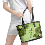 Sydney Thunder NAIDOC Week 2026 Custom Leather Tote Bag 50 Years Deadly Indigenous Art Glitter Effect