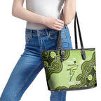 Sydney Thunder NAIDOC Week 2026 Custom Leather Tote Bag 50 Years Deadly Indigenous Art Glitter Effect