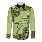 Sydney Thunder NAIDOC Week 2026 Custom Long Sleeve Button Shirt 50 Years Deadly Indigenous Art Glitter Effect