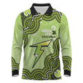 Sydney Thunder NAIDOC Week 2026 Custom Long Sleeve Polo Shirt 50 Years Deadly Indigenous Art Glitter Effect