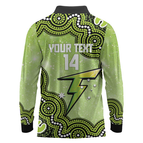 Sydney Thunder NAIDOC Week 2026 Custom Long Sleeve Polo Shirt 50 Years Deadly Indigenous Art Glitter Effect