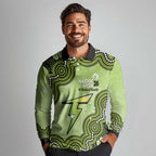 Sydney Thunder NAIDOC Week 2026 Custom Long Sleeve Polo Shirt 50 Years Deadly Indigenous Art Glitter Effect