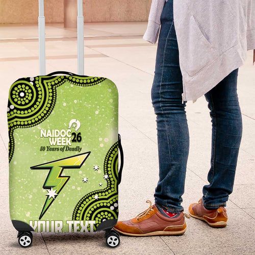 Sydney Thunder NAIDOC Week 2026 Custom Luggage Cover 50 Years Deadly Indigenous Art Glitter Effect