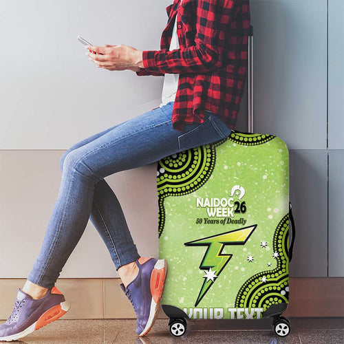 Sydney Thunder NAIDOC Week 2026 Custom Luggage Cover 50 Years Deadly Indigenous Art Glitter Effect