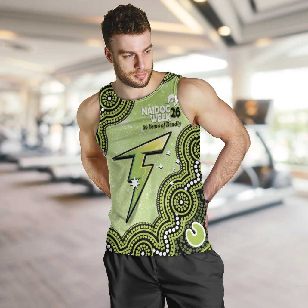 Sydney Thunder NAIDOC Week 2026 Custom Men Tank Top 50 Years Deadly Indigenous Art Glitter Effect