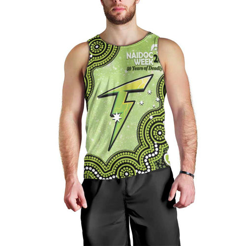 Sydney Thunder NAIDOC Week 2026 Custom Men Tank Top 50 Years Deadly Indigenous Art Glitter Effect