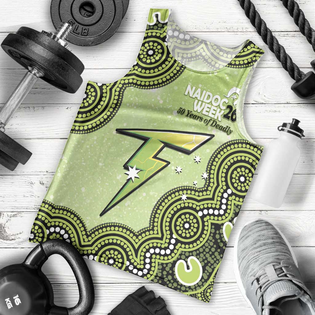 Sydney Thunder NAIDOC Week 2026 Custom Men Tank Top 50 Years Deadly Indigenous Art Glitter Effect