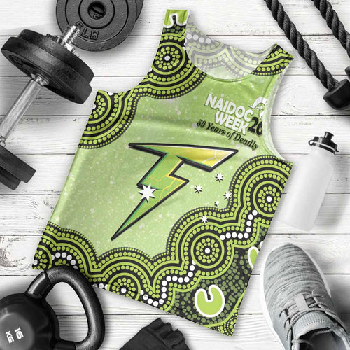 Sydney Thunder NAIDOC Week 2026 Custom Men Tank Top 50 Years Deadly Indigenous Art Glitter Effect