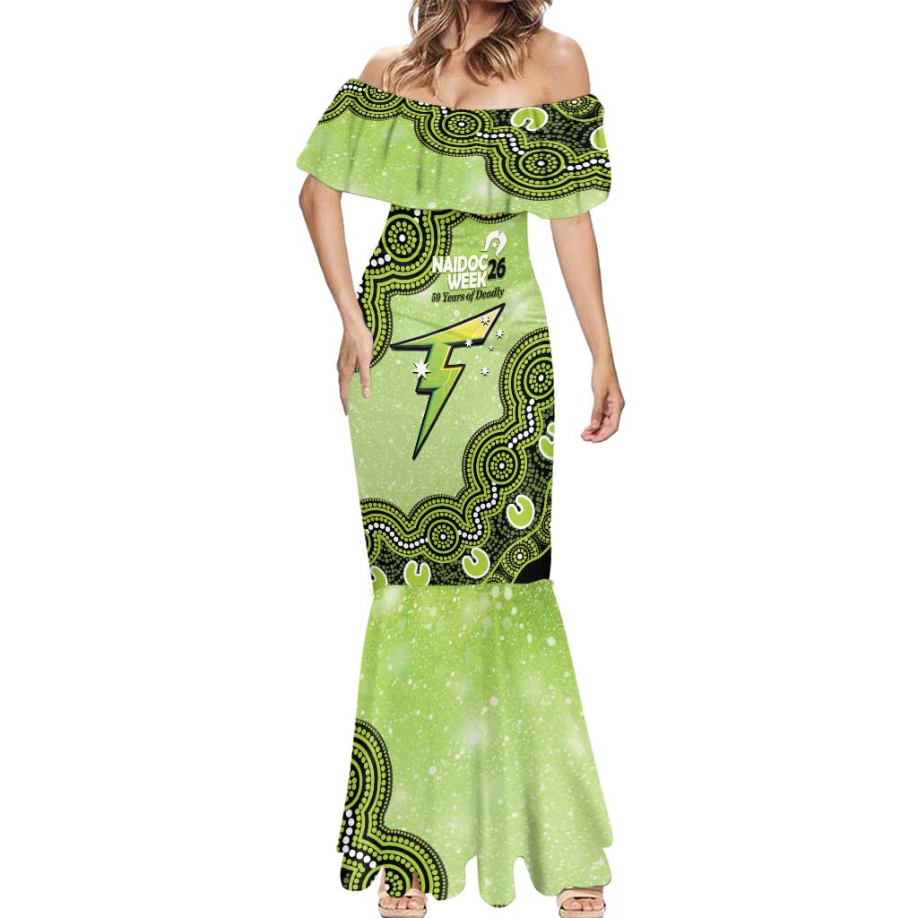 Sydney Thunder NAIDOC Week 2026 Custom Mermaid Dress 50 Years Deadly Indigenous Art Glitter Effect