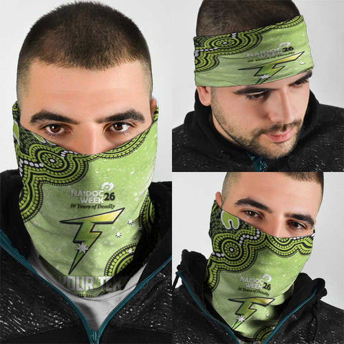 Sydney Thunder NAIDOC Week 2026 Custom Neck Gaiter 50 Years Deadly Indigenous Art Glitter Effect