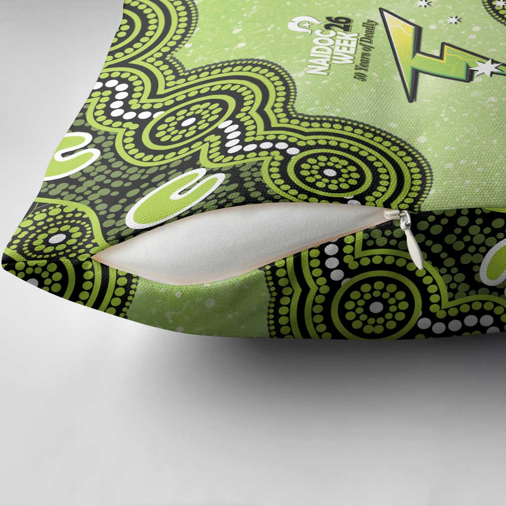 Sydney Thunder NAIDOC Week 2026 Custom Pillow Cover 50 Years Deadly Indigenous Art Glitter Effect