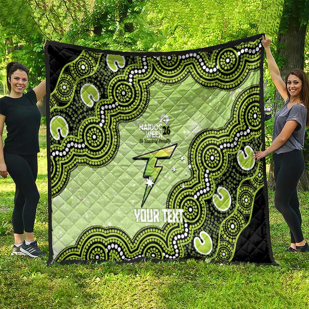 Sydney Thunder NAIDOC Week 2026 Custom Quilt 50 Years Deadly Indigenous Art Glitter Effect
