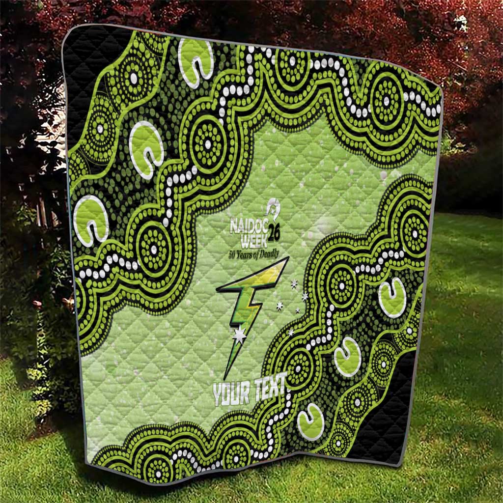 Sydney Thunder NAIDOC Week 2026 Custom Quilt 50 Years Deadly Indigenous Art Glitter Effect