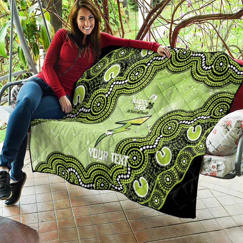 Sydney Thunder NAIDOC Week 2026 Custom Quilt 50 Years Deadly Indigenous Art Glitter Effect
