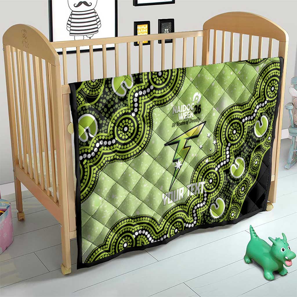 Sydney Thunder NAIDOC Week 2026 Custom Quilt 50 Years Deadly Indigenous Art Glitter Effect