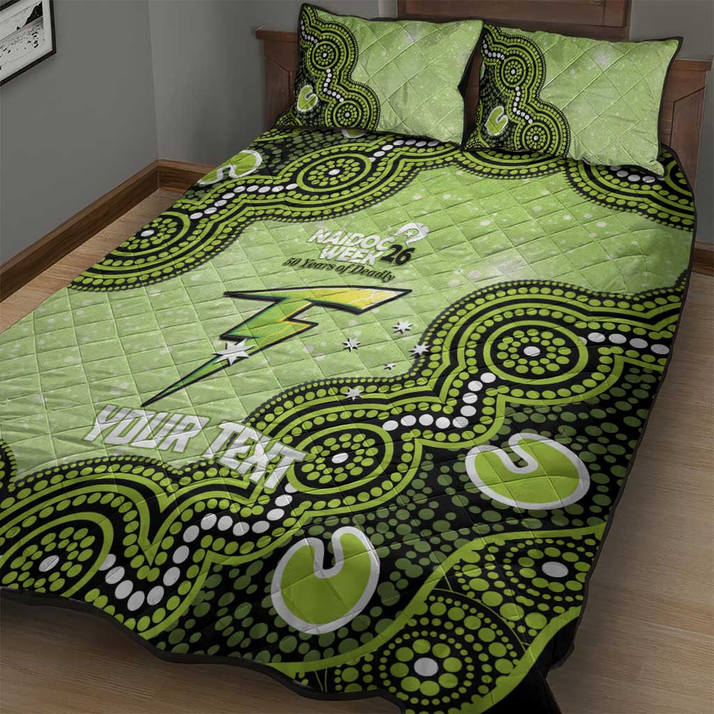 Sydney Thunder NAIDOC Week 2026 Custom Quilt Bed Set 50 Years Deadly Indigenous Art Glitter Effect