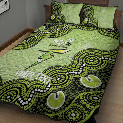Sydney Thunder NAIDOC Week 2026 Custom Quilt Bed Set 50 Years Deadly Indigenous Art Glitter Effect