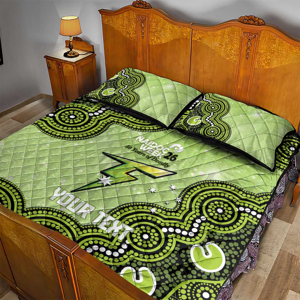Sydney Thunder NAIDOC Week 2026 Custom Quilt Bed Set 50 Years Deadly Indigenous Art Glitter Effect