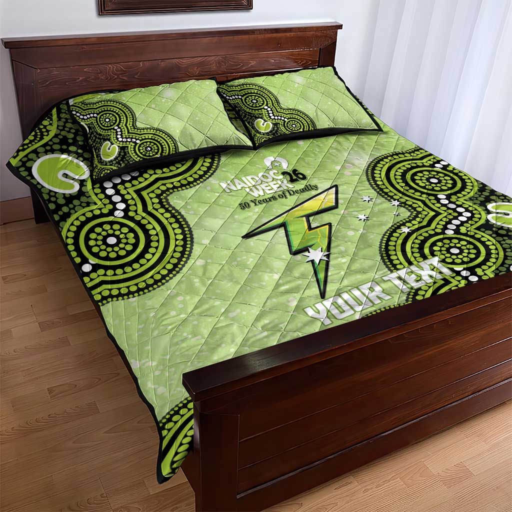 Sydney Thunder NAIDOC Week 2026 Custom Quilt Bed Set 50 Years Deadly Indigenous Art Glitter Effect