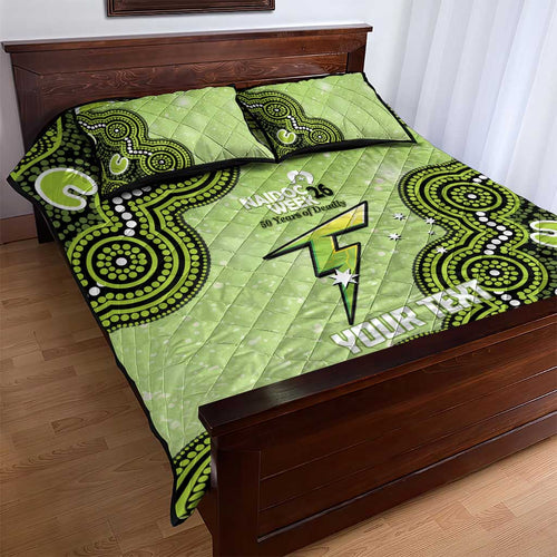 Sydney Thunder NAIDOC Week 2026 Custom Quilt Bed Set 50 Years Deadly Indigenous Art Glitter Effect