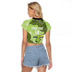 Sydney Thunder NAIDOC Week 2026 Custom Raglan Cropped T Shirt 50 Years Deadly Indigenous Art Glitter Effect
