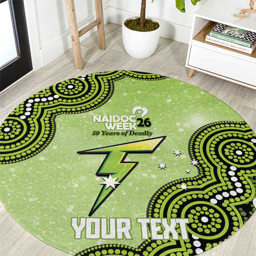 Sydney Thunder NAIDOC Week 2026 Custom Round Carpet 50 Years Deadly Indigenous Art Glitter Effect