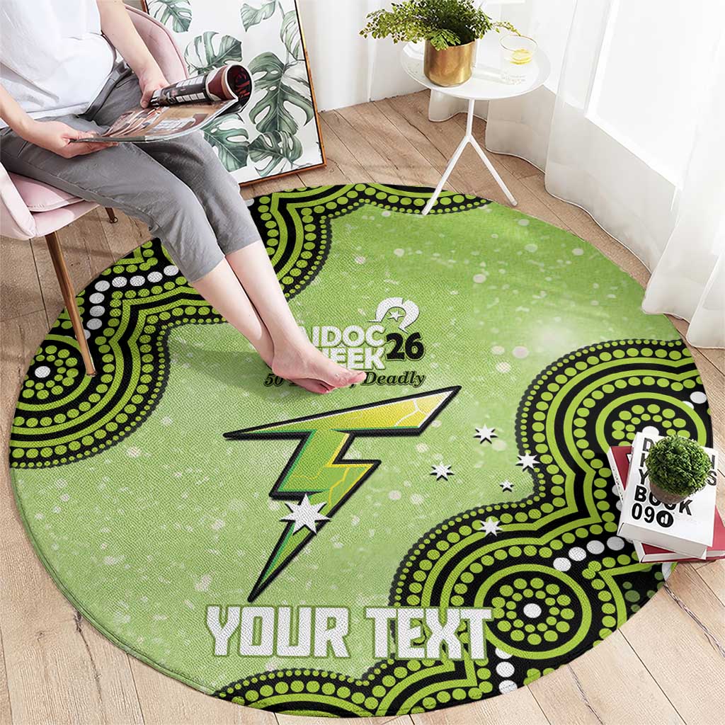 Sydney Thunder NAIDOC Week 2026 Custom Round Carpet 50 Years Deadly Indigenous Art Glitter Effect
