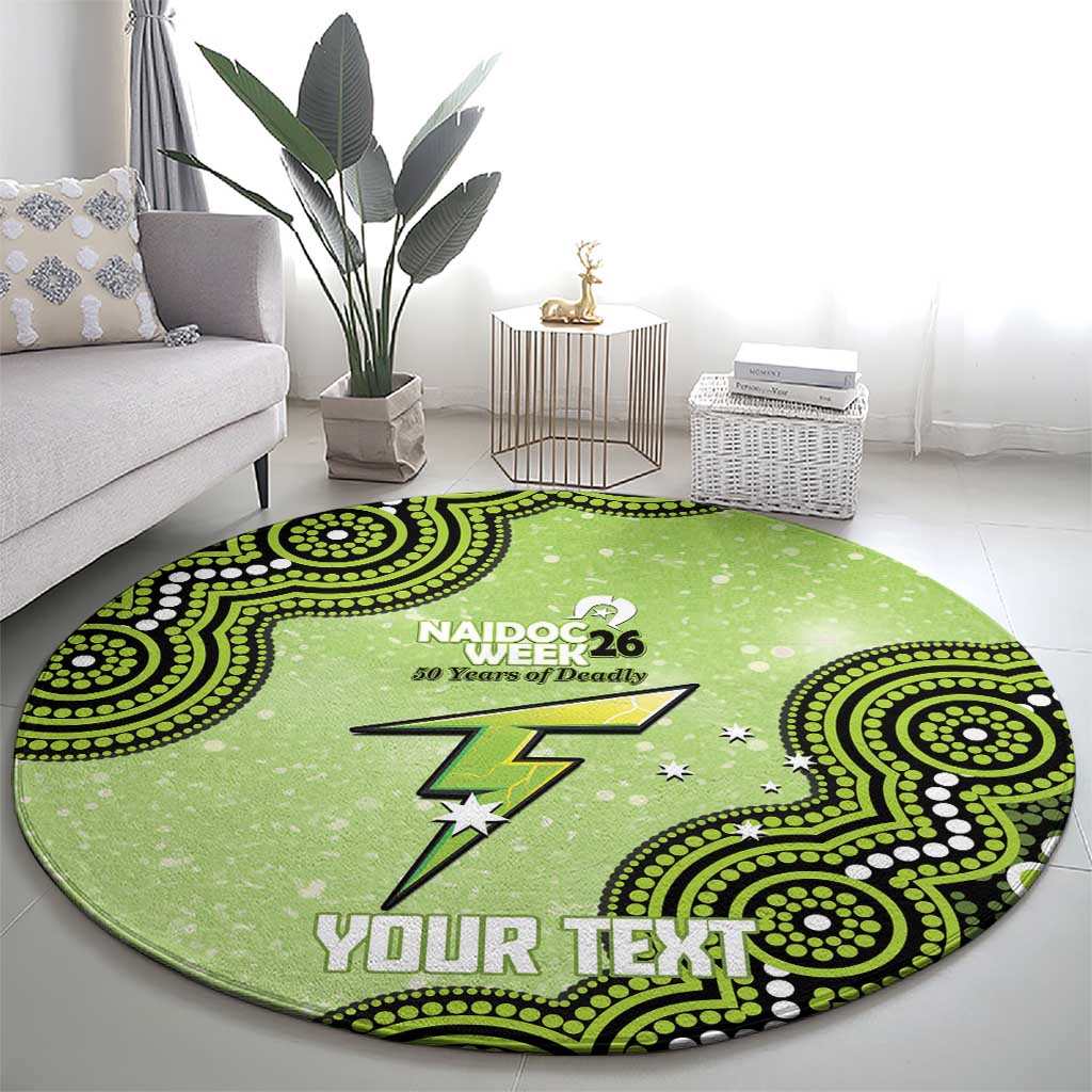Sydney Thunder NAIDOC Week 2026 Custom Round Carpet 50 Years Deadly Indigenous Art Glitter Effect