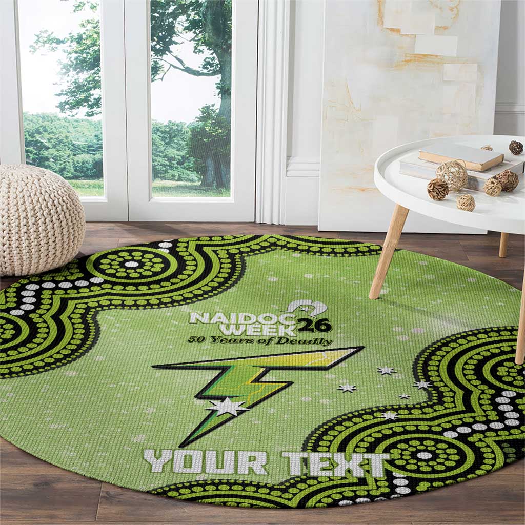 Sydney Thunder NAIDOC Week 2026 Custom Round Carpet 50 Years Deadly Indigenous Art Glitter Effect