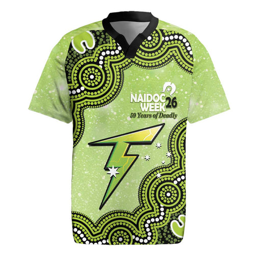 Sydney Thunder NAIDOC Week 2026 Custom Rugby Jersey 50 Years Deadly Indigenous Art Glitter Effect