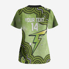 Sydney Thunder NAIDOC Week 2026 Custom Scrub Top 50 Years Deadly Indigenous Art Glitter Effect