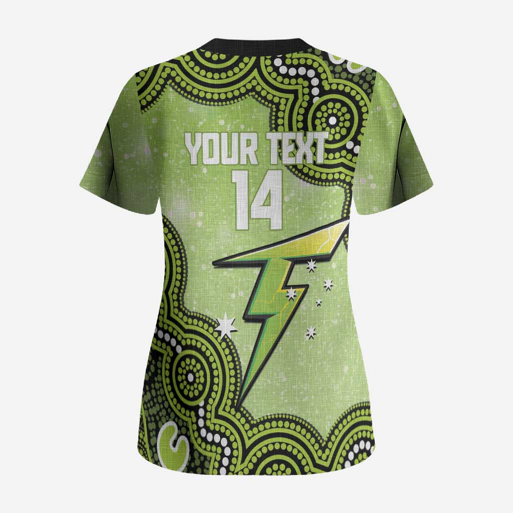 Sydney Thunder NAIDOC Week 2026 Custom Scrub Top 50 Years Deadly Indigenous Art Glitter Effect