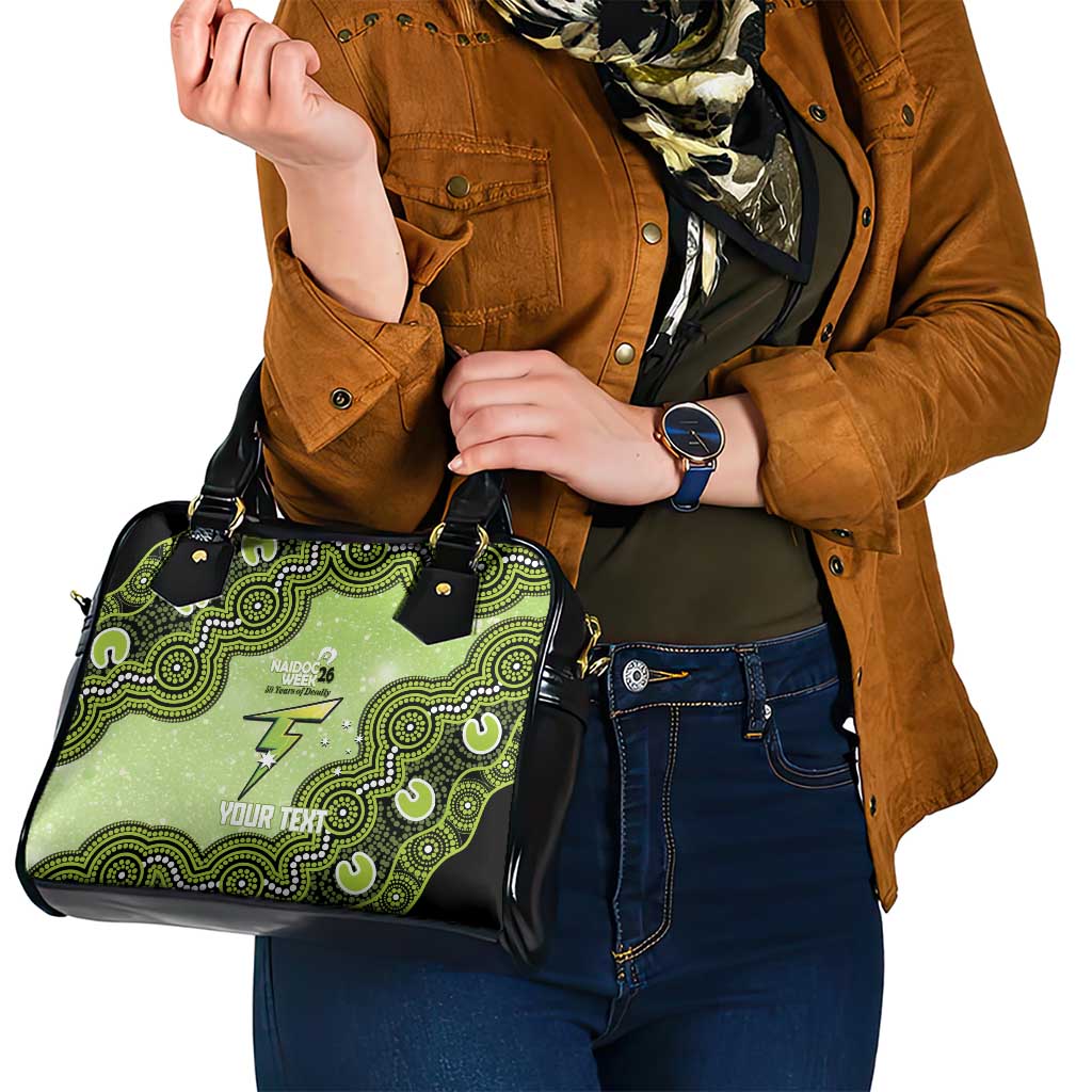 Sydney Thunder NAIDOC Week 2026 Custom Shoulder Handbag 50 Years Deadly Indigenous Art Glitter Effect