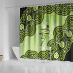 Sydney Thunder NAIDOC Week 2026 Custom Shower Curtain 50 Years Deadly Indigenous Art Glitter Effect
