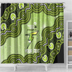 Sydney Thunder NAIDOC Week 2026 Custom Shower Curtain 50 Years Deadly Indigenous Art Glitter Effect