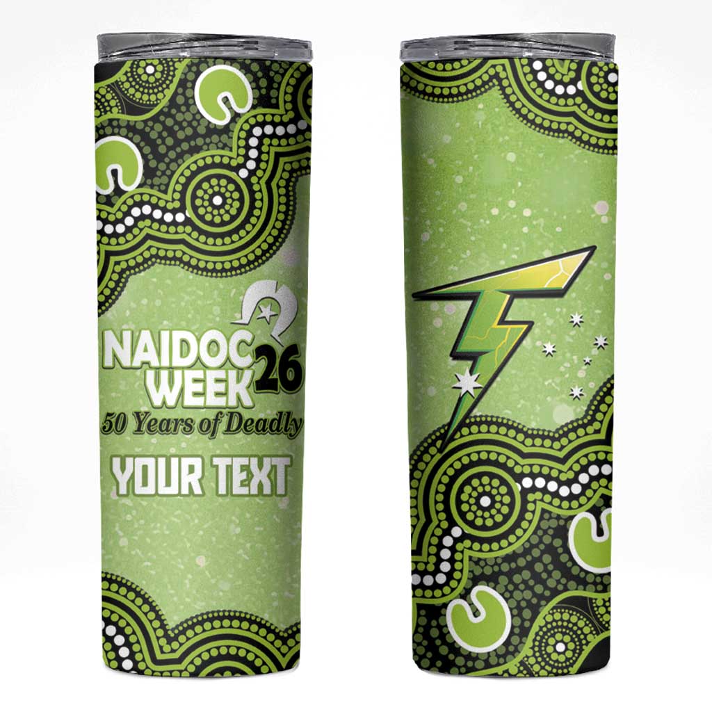 Sydney Thunder NAIDOC Week 2026 Custom Skinny Tumbler 50 Years Deadly Indigenous Art Glitter Effect