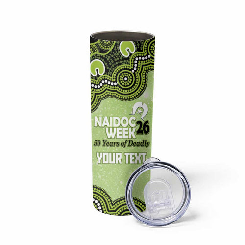 Sydney Thunder NAIDOC Week 2026 Custom Skinny Tumbler 50 Years Deadly Indigenous Art Glitter Effect
