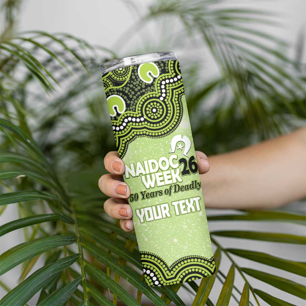 Sydney Thunder NAIDOC Week 2026 Custom Skinny Tumbler 50 Years Deadly Indigenous Art Glitter Effect
