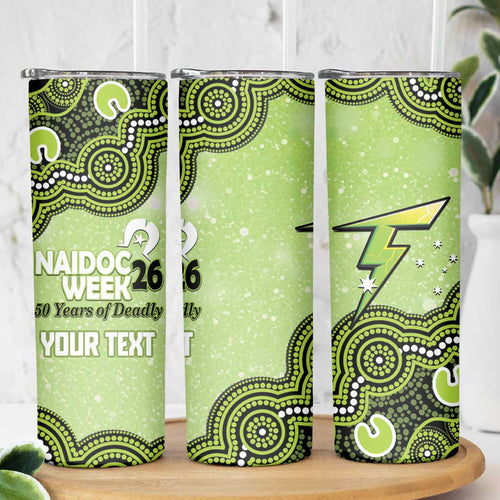 Sydney Thunder NAIDOC Week 2026 Custom Skinny Tumbler 50 Years Deadly Indigenous Art Glitter Effect