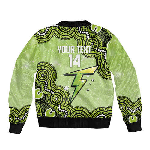 Sydney Thunder NAIDOC Week 2026 Custom Sleeve Zip Bomber Jacket 50 Years Deadly Indigenous Art Glitter Effect