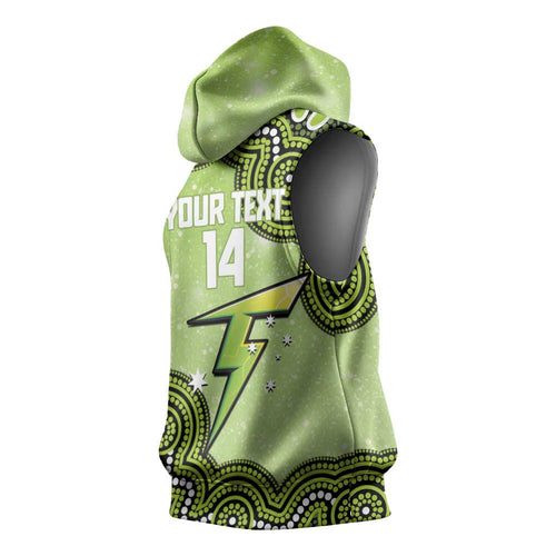 Sydney Thunder NAIDOC Week 2026 Custom Sleeveless Hoodie 50 Years Deadly Indigenous Art Glitter Effect