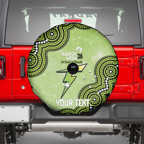 Sydney Thunder NAIDOC Week 2026 Custom Spare Tire Cover 50 Years Deadly Indigenous Art Glitter Effect