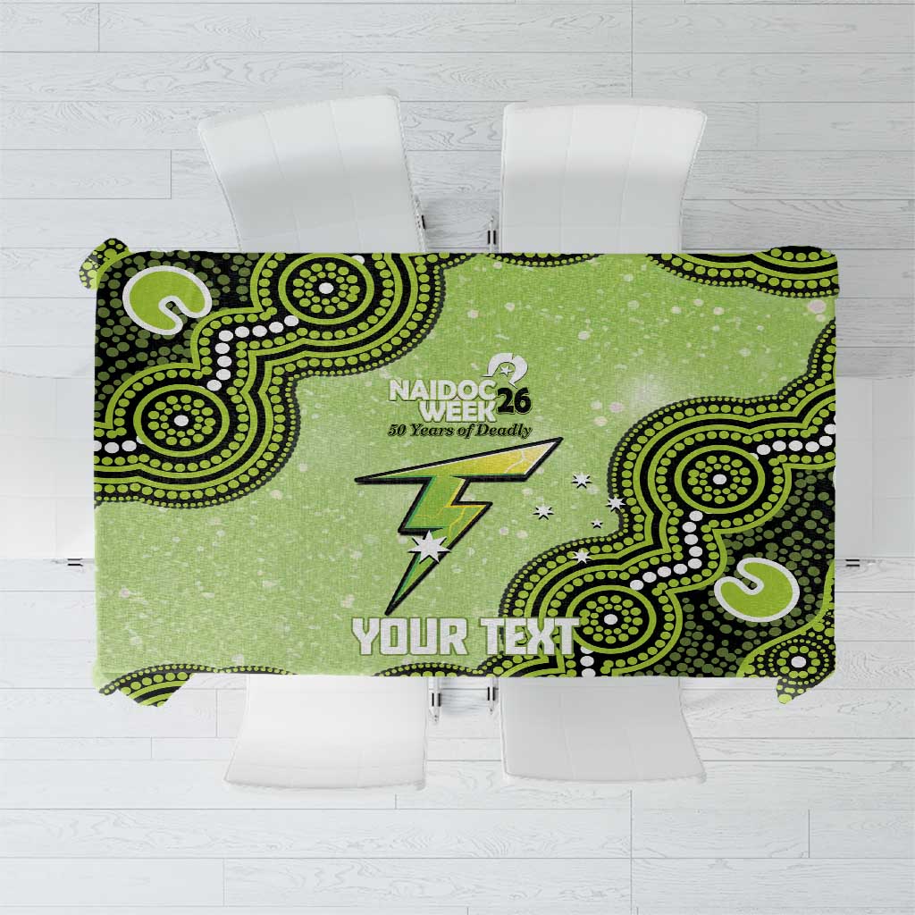 Sydney Thunder NAIDOC Week 2026 Custom Tablecloth 50 Years Deadly Indigenous Art Glitter Effect
